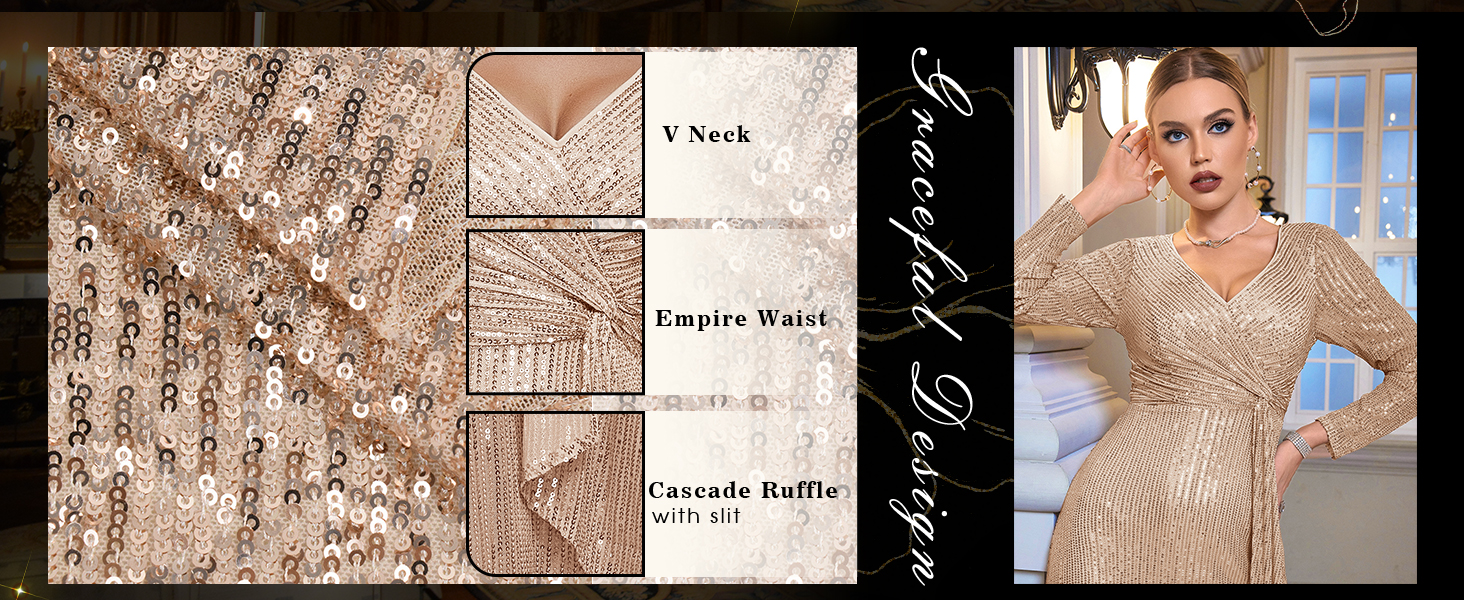 sequins formal long dress