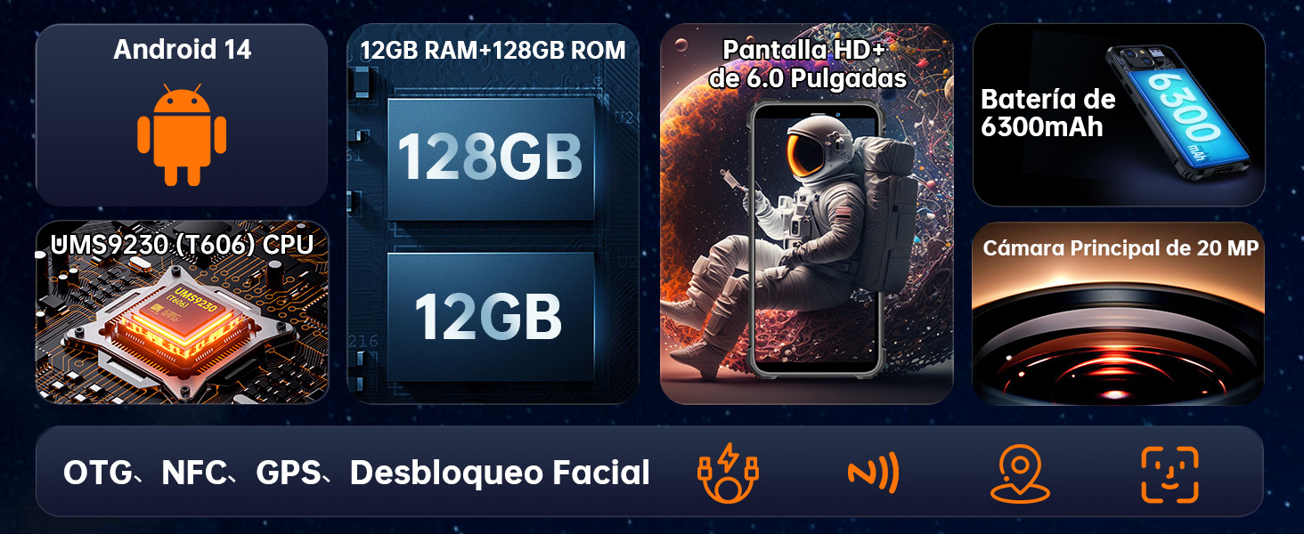 móvil resistente a golpes y agua