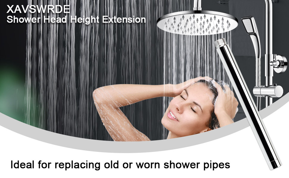XAVSWRDE 8 Inch Shower Extension Round Stainless Steel Shower Extension