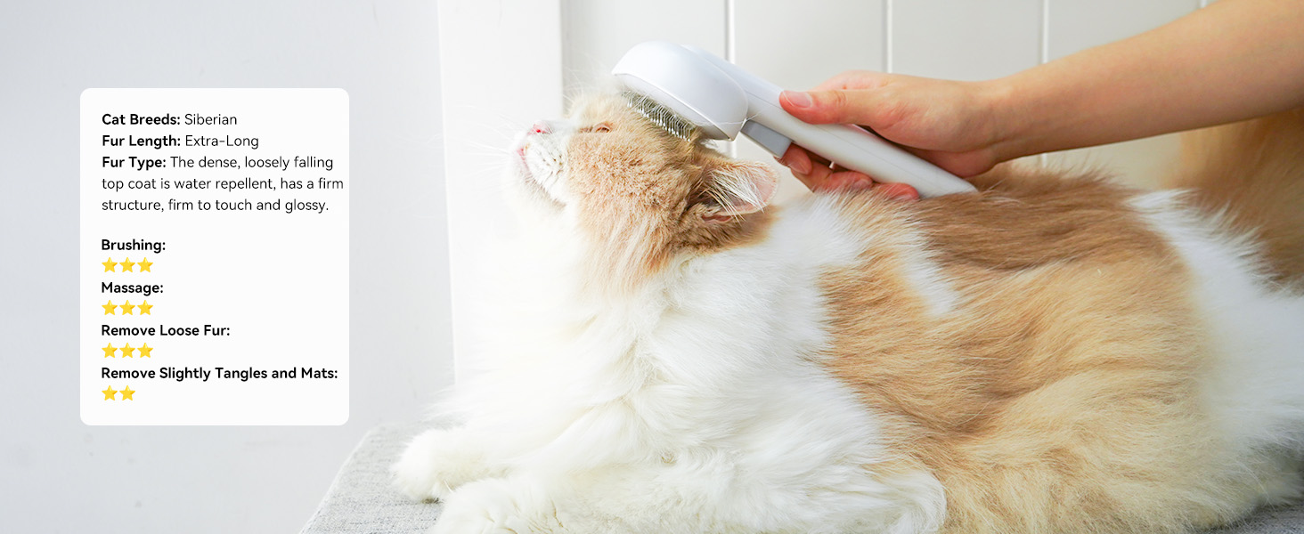 aumuca Cat Brush, Self Cleaning Cat Grooming Brush with Front Release