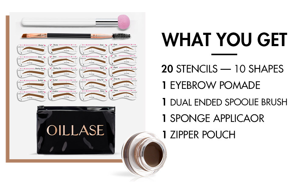 brow stamp stencil kit
