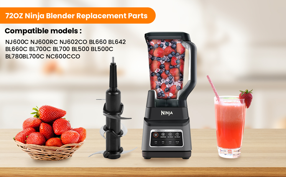 Teckarry Replacement Ninja Blender Blade, Parts Fit for 72