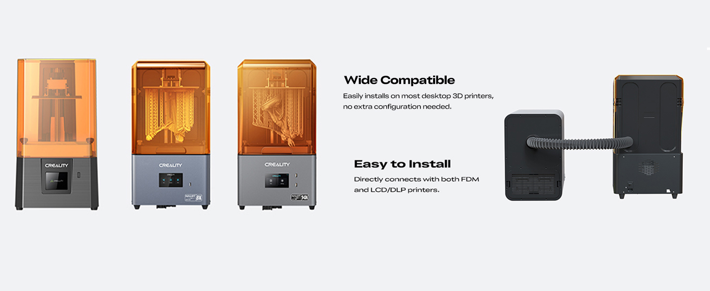 Creality Air Purifier for Resin 3D Printer, Smoke Purifier with 360°All-Round Purification 250m³/h Turbo Airflow Real-Time PM2.5 Display-Resin Version 19 5