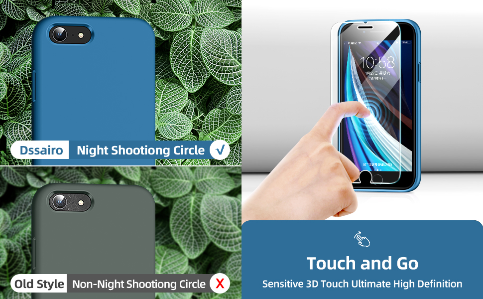 Dssairo [3 in 1 for iPhone SE case 2022/3rd/2020/2nd gen