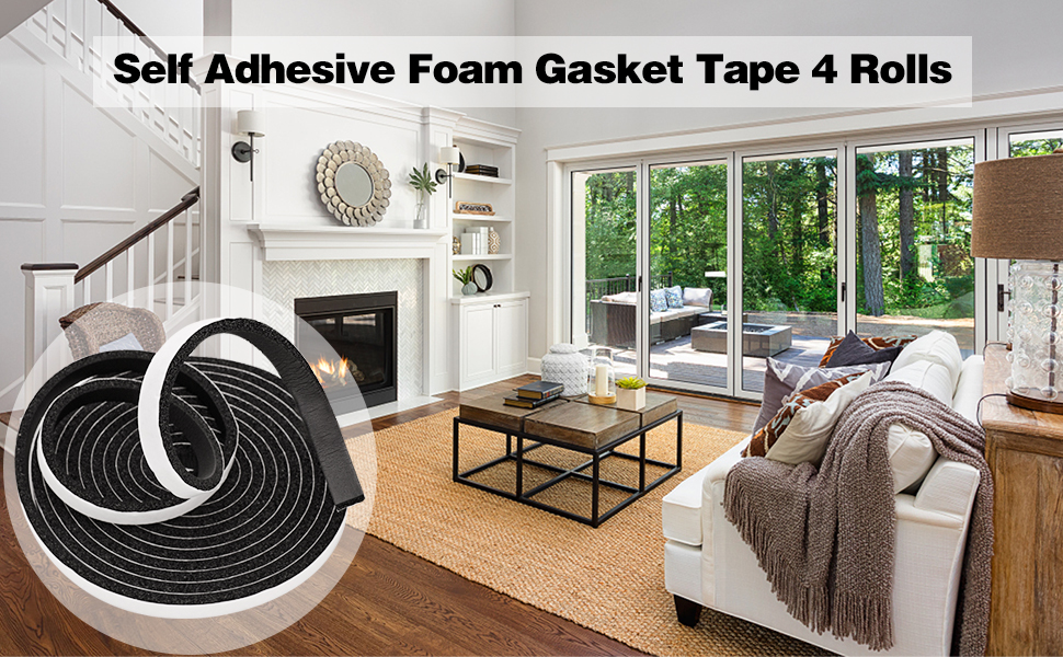 Foam Insulation Tape Self Adhesive,Weather Stripping for Doors and