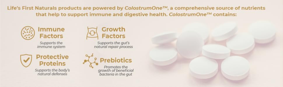 Supports Immune System, Supports gut's natural repair, Supports protective proteins, Prebiotics