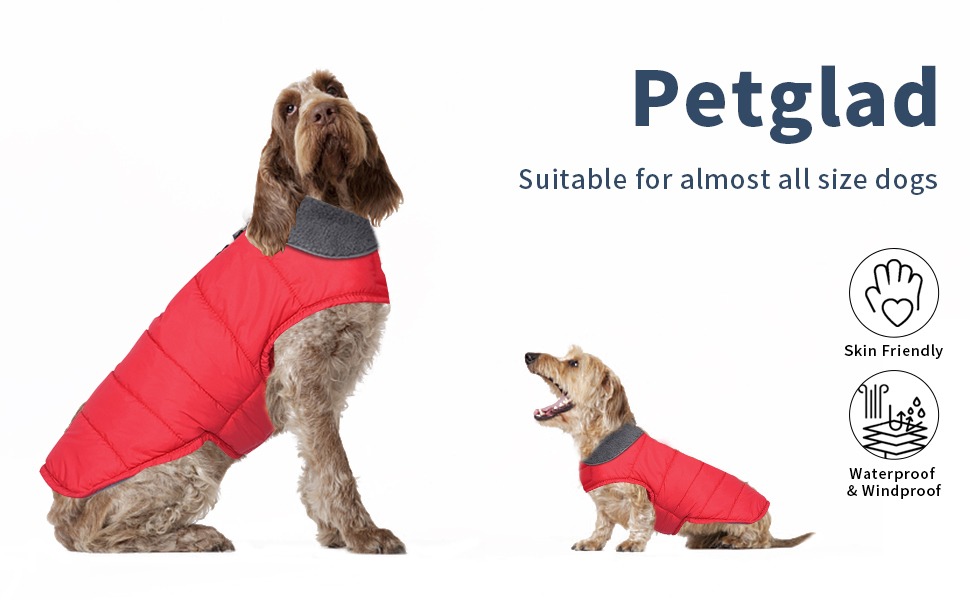 Dog Winter Coat, Waterproof Dog Jacket for Cold Weather, Windproof Dog
