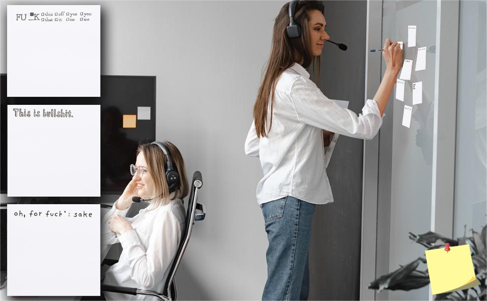 KUIING 3 Pack Funny Sticky Notes, Humorous Sticky Notepad, Funny Spoof