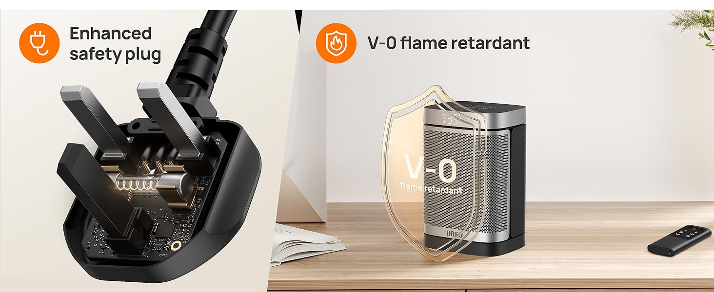 Dreo Space Heater, 70° Oscillating Electric PTC Ceramic Heater with