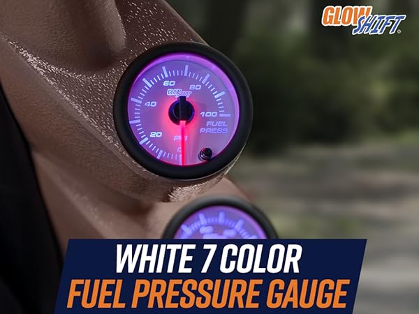 DMT POGI'S ホワイト 43 Amazon.com: GlowShift White 7 Color 100 PSI Fuel Pressure