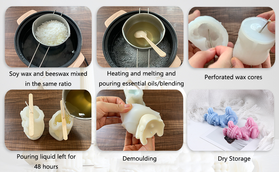 Sleeping Baby Silicone Candles