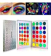 DE'LANCI Neon Eyeshadow Palette Glow in the Dark, Aurora Glow Eyeshadow Pallets Stage, Halloween ...