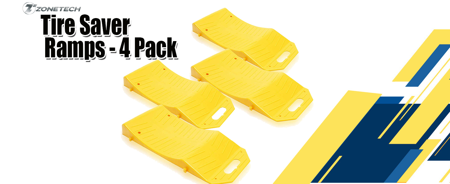 Zone Tech Tire Saver Ramps Premium Quality Portable Highly Visible