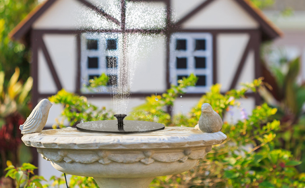 solar bird bath fountains