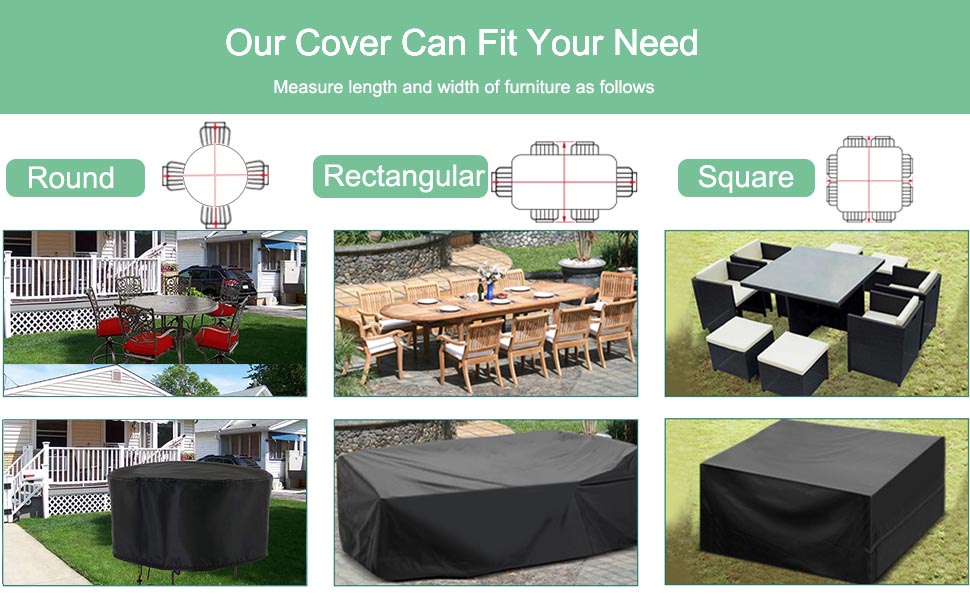 Garden Furniture Covers Waterproof 213X135X70cm SZHTFX Patio Table Cover Heavy Duty 420D Oxford