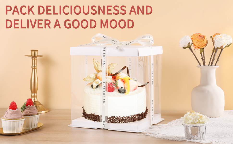 The visible transparent cake box to show-off your delicious pastries for identification