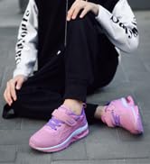 RomenSi Air Athletic Running Shoes for Boys Girls Lightweight Breathable Tennis Sports Kids Sneakers
