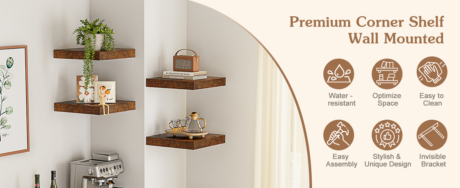 corner shower shelves