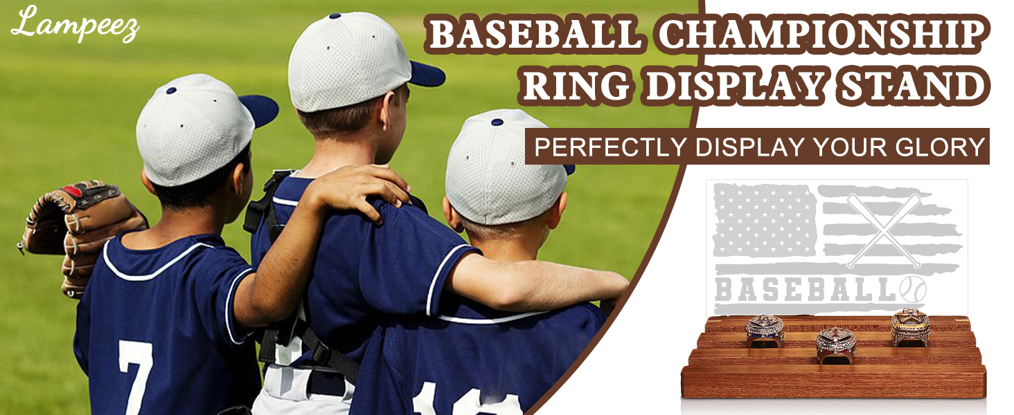 Lampeez Light Up Baseball Championship Ring Display Stand