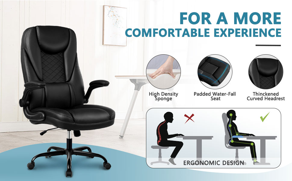 Guessky Office Chair, Executive Office Chair Big and Tall Office Chair
