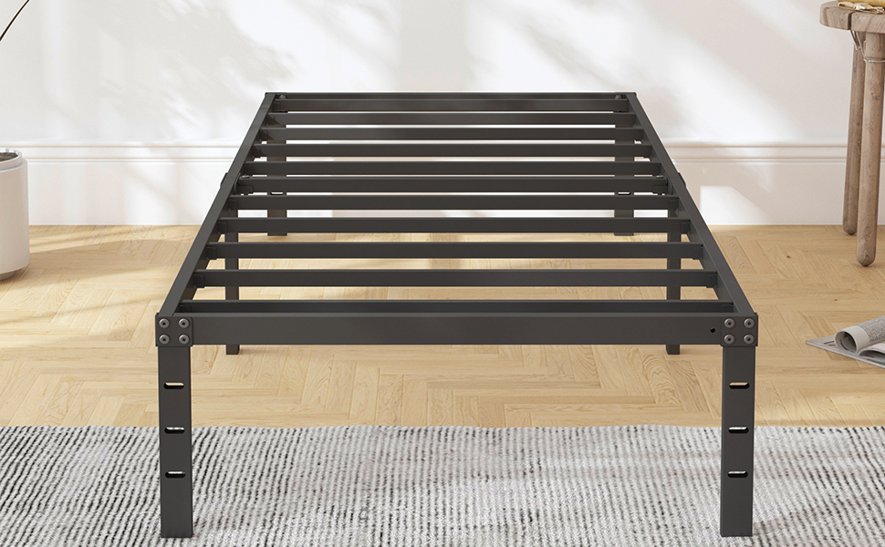 HOBINCHE 18 Inch Metal Twin XL Bed Frame No Box Spring