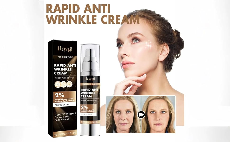 Fast-Acting Peptide Cream; Firming Face Cream All Skin; Acetyl Hexapeptide 2% Formula