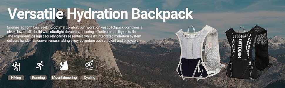 Running Vest with 1.5L Water Bladder for Hiking Backpack