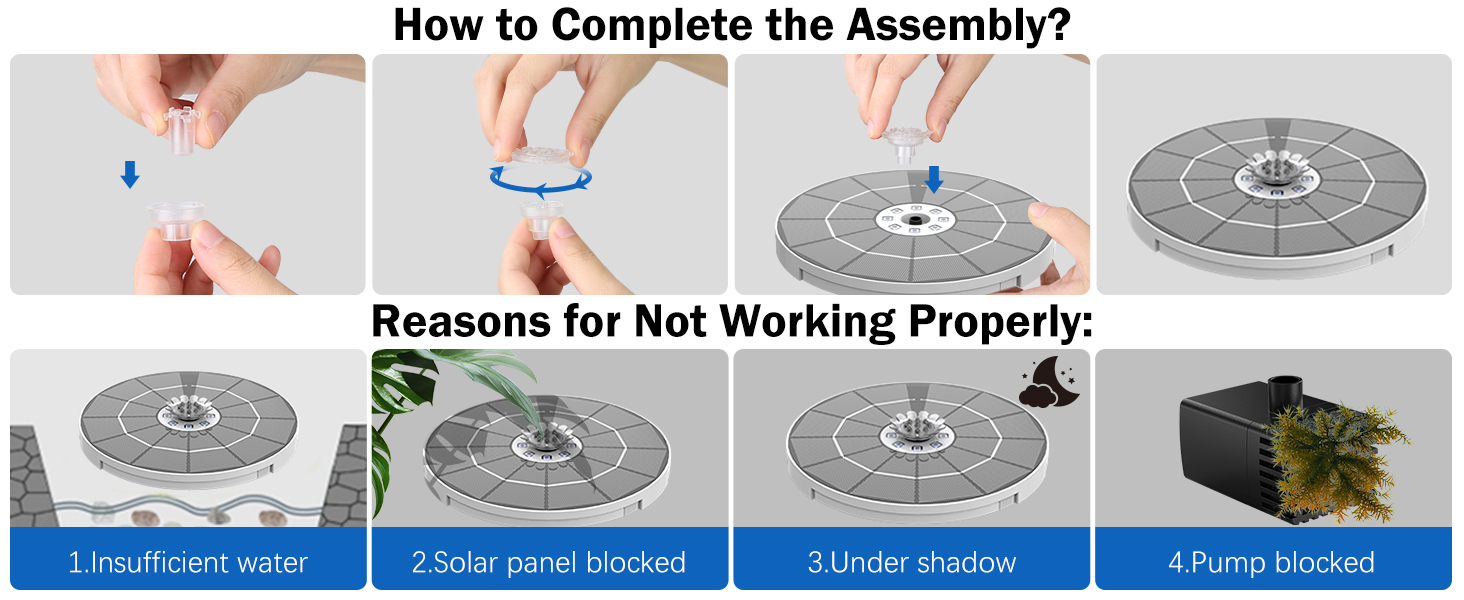 solar powered fountain