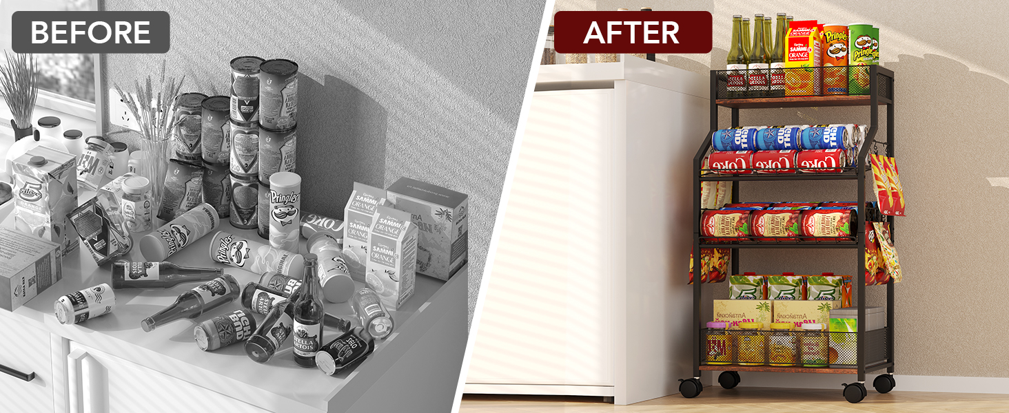 Can Rack Organizer for Pantry, Snack Organizer Shelf