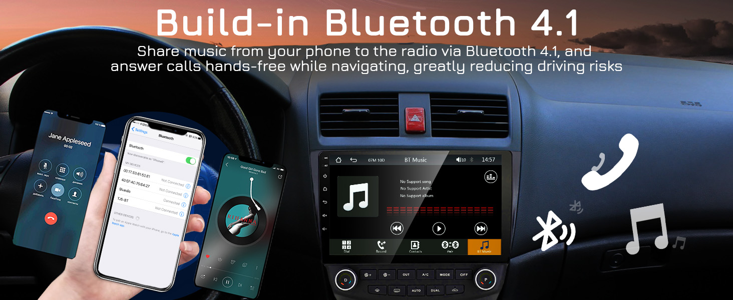 2003-2007 honda accord 7th carplay radio bluetooth screen