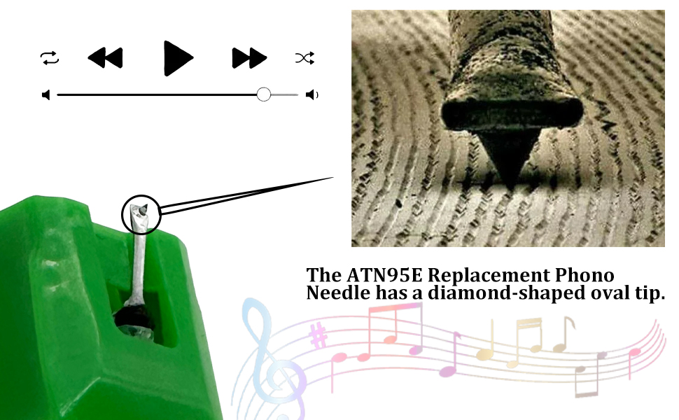 ATN95E Replacement Stylus for with Audio