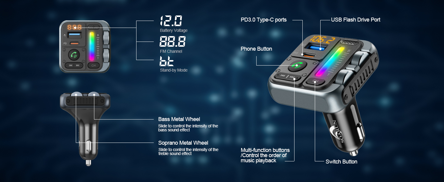 bluetooth radio transmitter for car