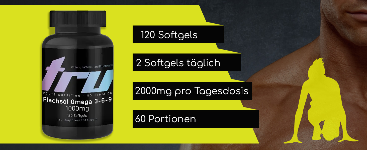 Tru Flachsöl Omega 3-6-9
