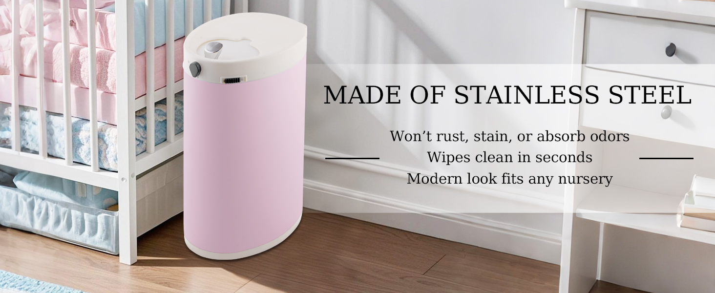 stainless steel diaper pail