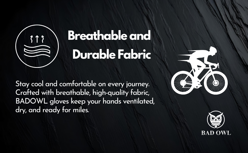 durable fabric and comfortable by badowl cycling gloves