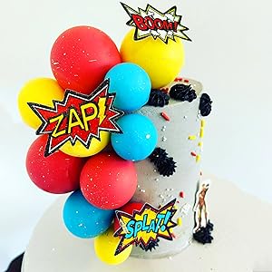 Mini Colorful Balls Cake Topper