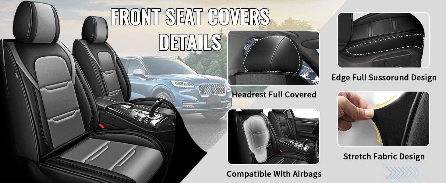 car seat covers front seats only，automotive seat covers，leather car seat covers，front seat covers