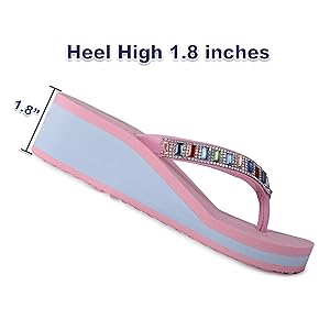 Pink Wedge Sandals For Women