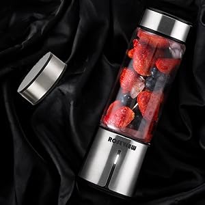 Smoothie blender Portable ROSEVIEW Glass bottle Mini rechargeable Handheld Ice Cup USB juicer