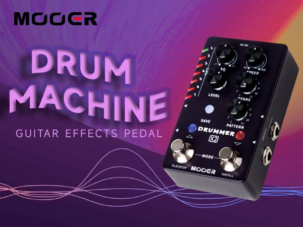 MOOER Drummer X2 Professional Stereo Multi Drum Machine with