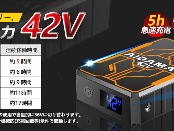42V業界最強 30000mAh 作業服 ファンバッテリーセット 5段階風量調節 81PgU0hCTuL._UF894,1000_QL80_.jpg