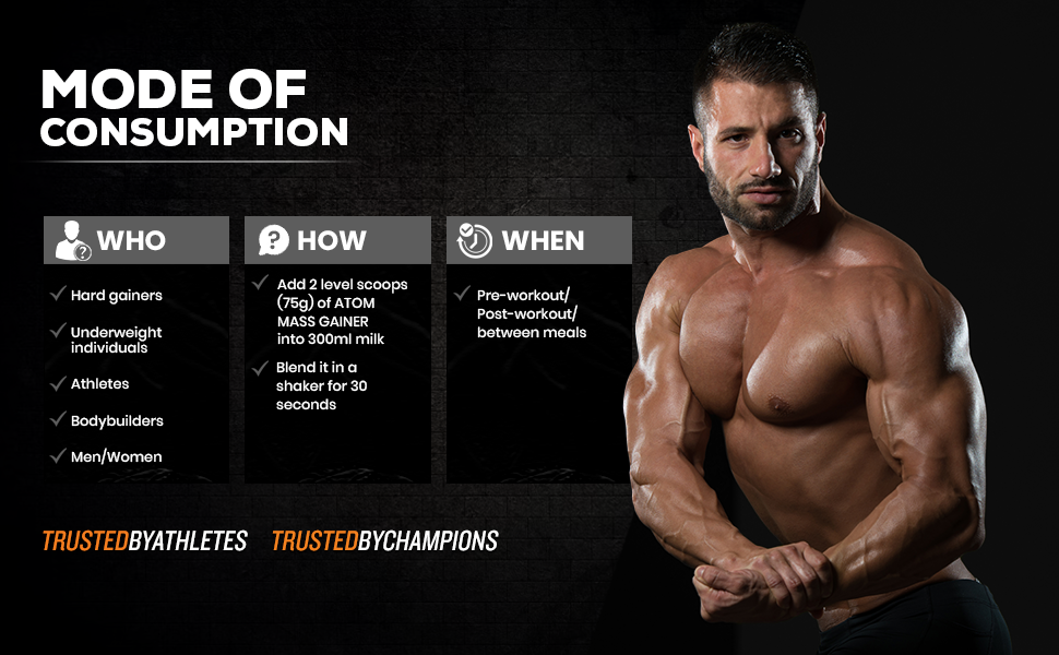 Review As-It-Is Atom Pwr Weight Gainer 1Kg | 61.1G Carbs &Amp; 8.8G 18 Mass Gainer