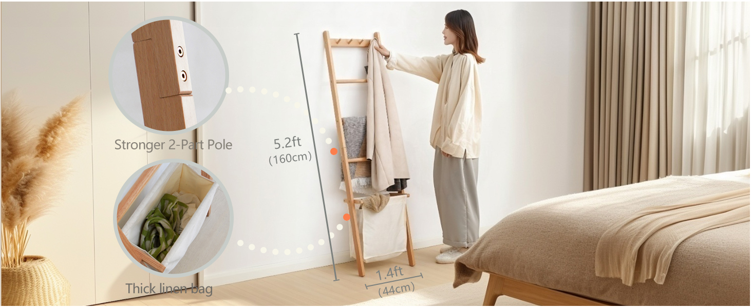 blanket ladder byside the bed