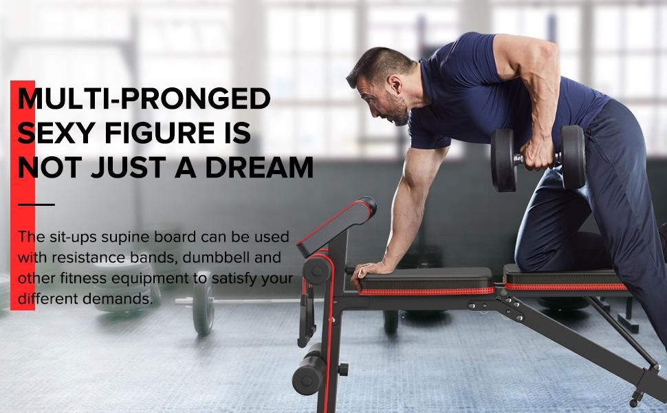 Foldable Incline Decline Bench Sit Up Exercise Equipment