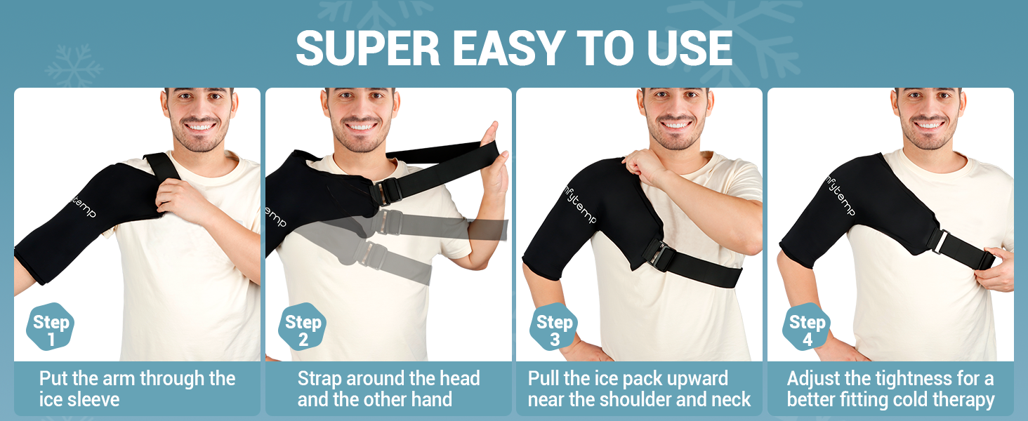 Comfytemp Shoulder Ice Pack for Injuries Reusable Gel Ice Wrap
