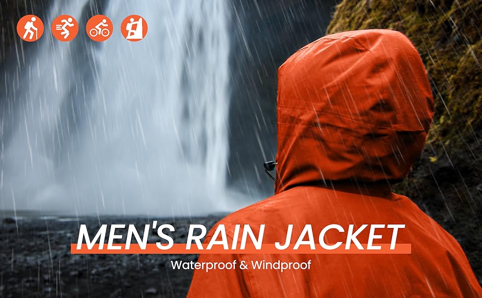 mnes long rain jacket