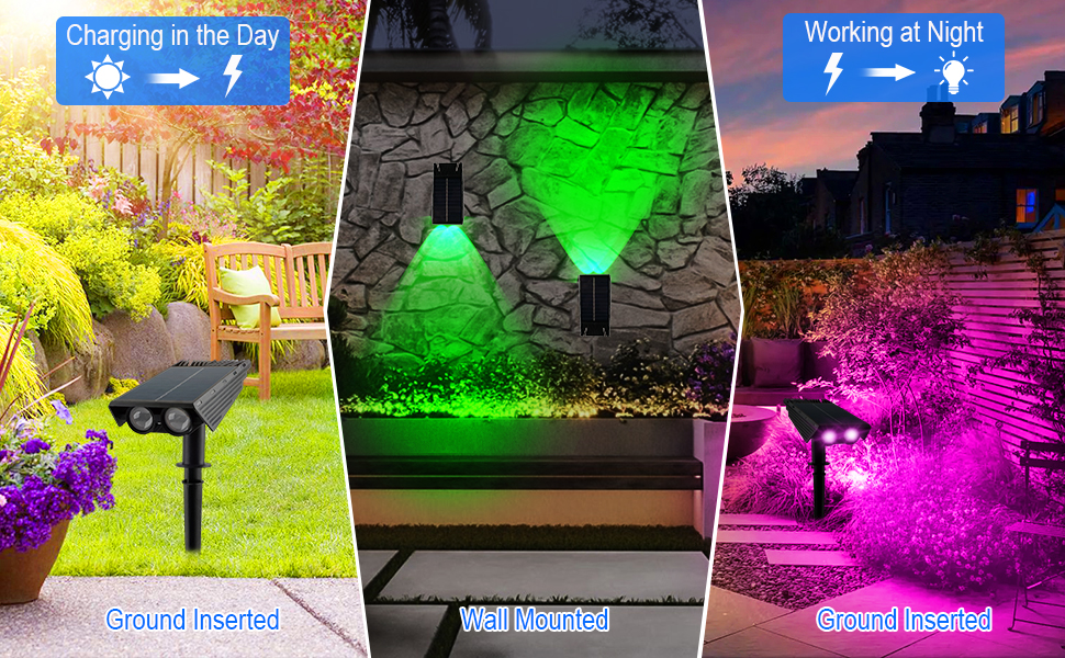 solar spot lights outdoor garden