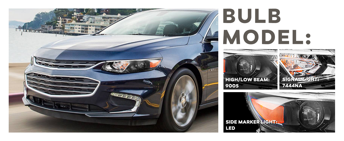 2017 Malibu Headlight Bulb Replacement www.amazon.com