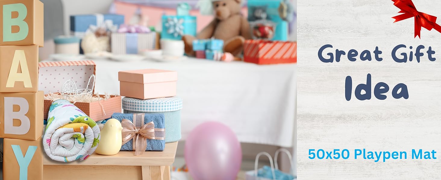 Soft and durable baby gift idea – thick foam baby play mat perfect for tummy time and exploration