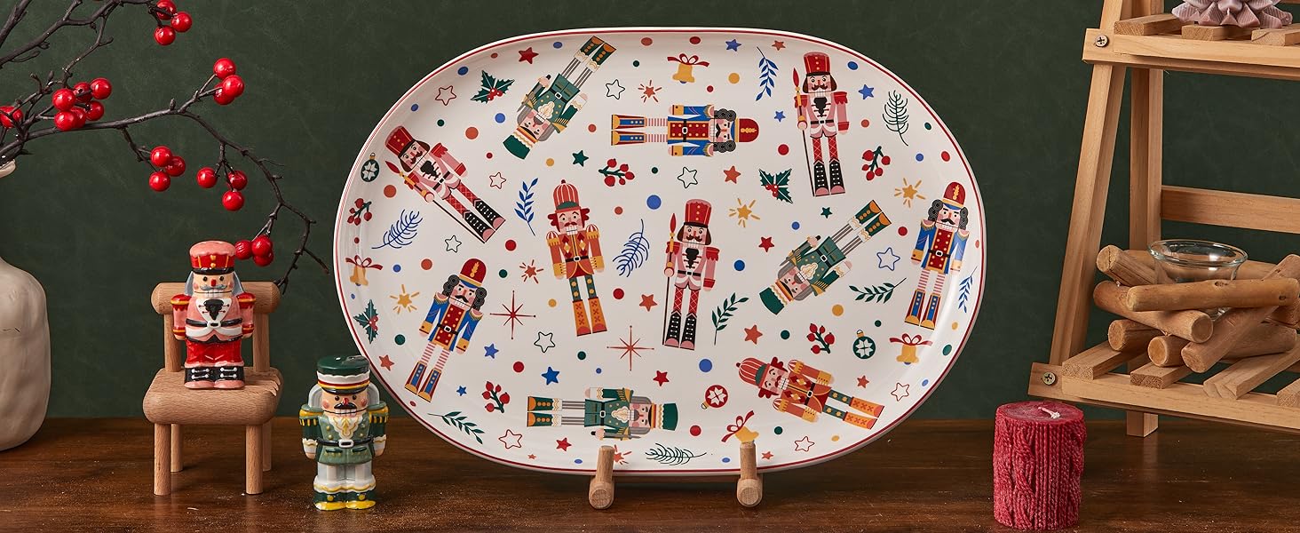 christmas soldier oval platter